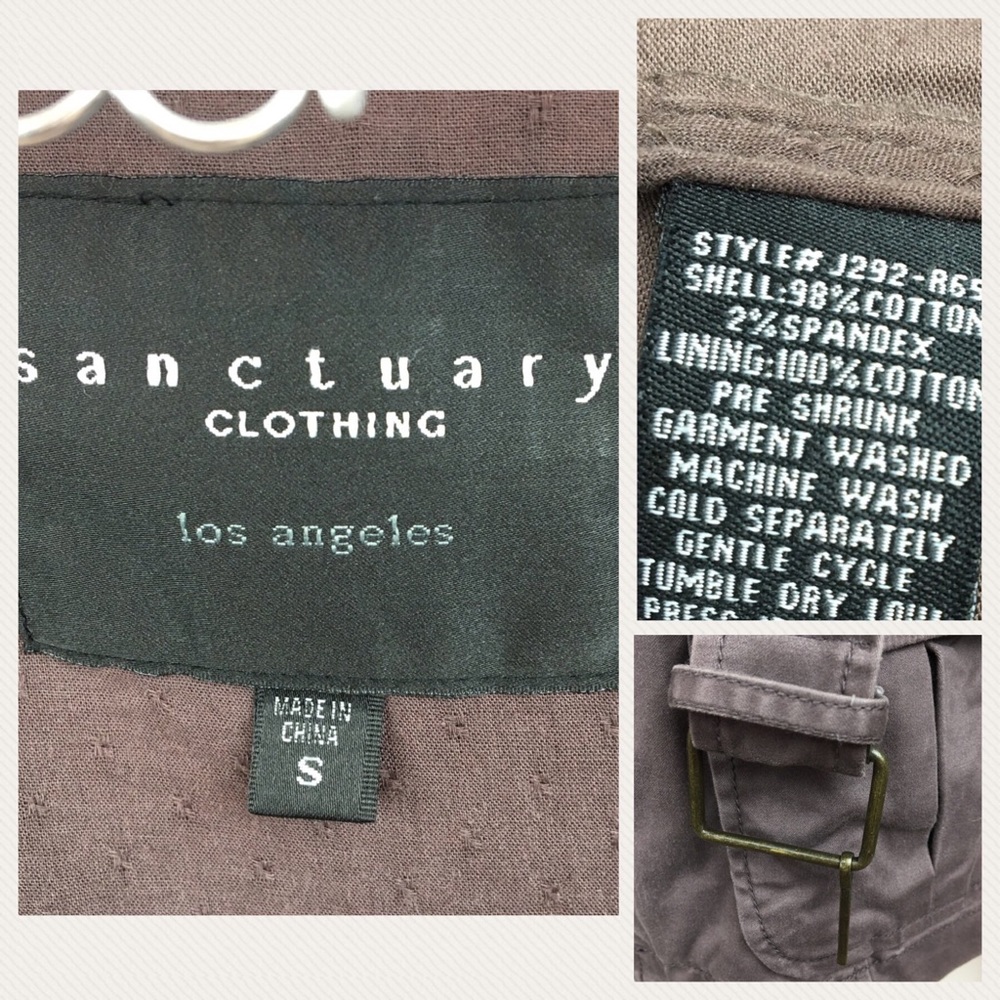 💟 SANCTUARY zip up military jacket lace collar - Picture 8 of 8